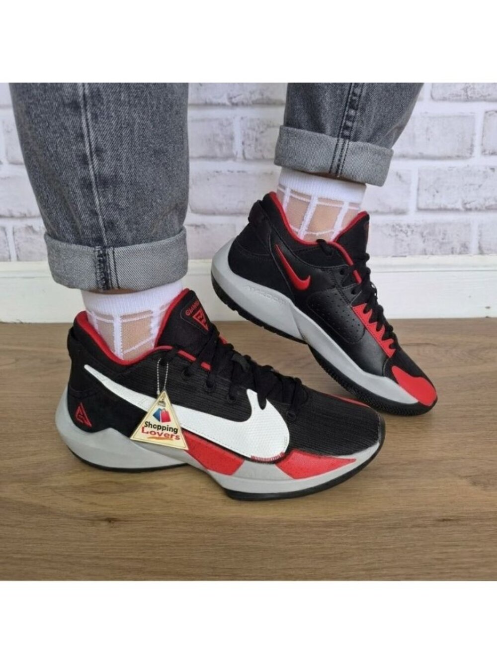 ⭐Nike Zoom Freak 2 Bred Sz 11.5 Women Basketball Shoes Sneakers Black CK5424-003